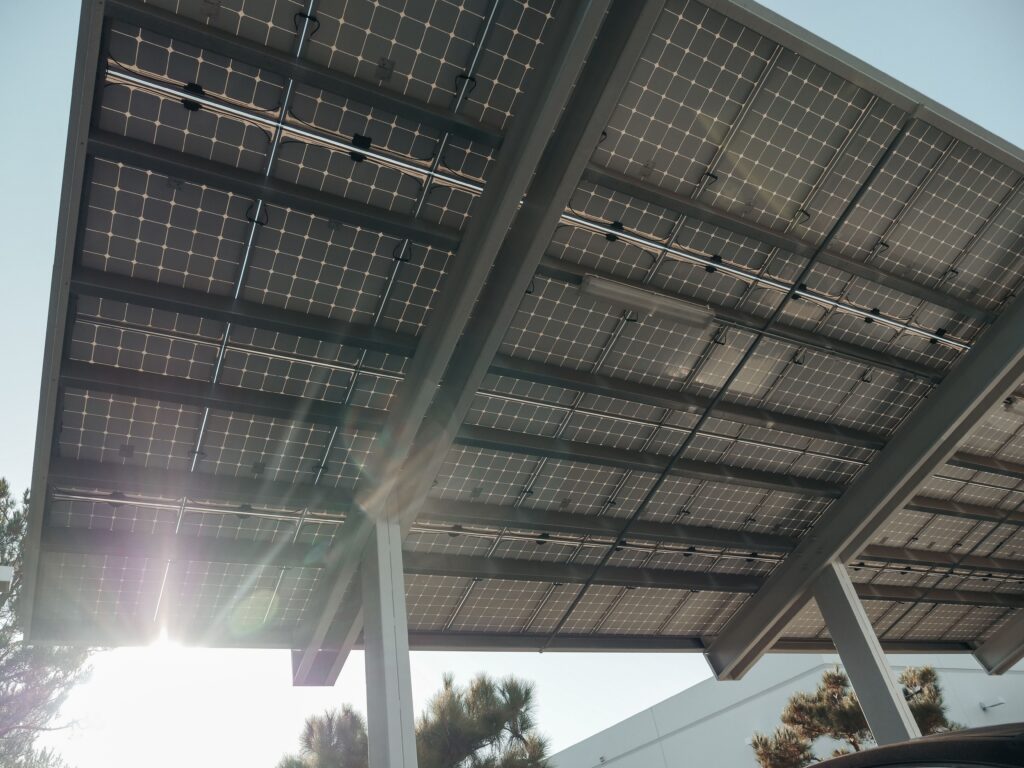 Waterproof PVC car parking shade membrane close-up